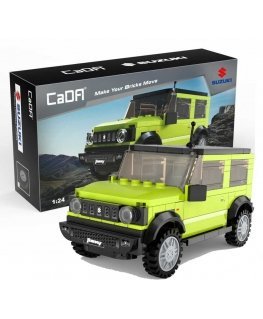 Klocki konstrukcyjne CaDA Samochód terenowy green Auto Chassis Suzuki Jimny Terenówka 192 elementy
