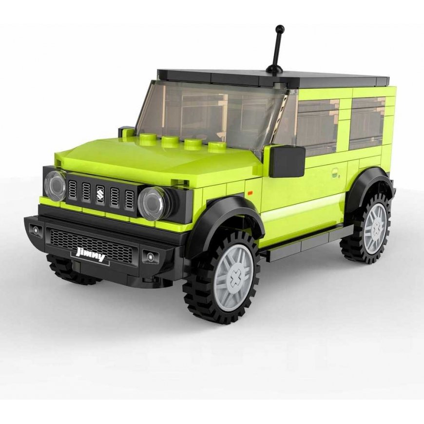 Klocki konstrukcyjne CaDA Samochód terenowy žalia Auto Važiuoklė Suzuki Jimny Terenówka 192 elementy – 4