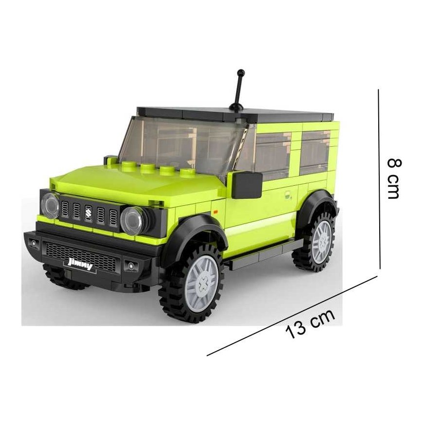 Klocki konstrukcyjne CaDA Samochód terenowy green Auto Chassis Suzuki Jimny Terenówka 192 elementy – 5