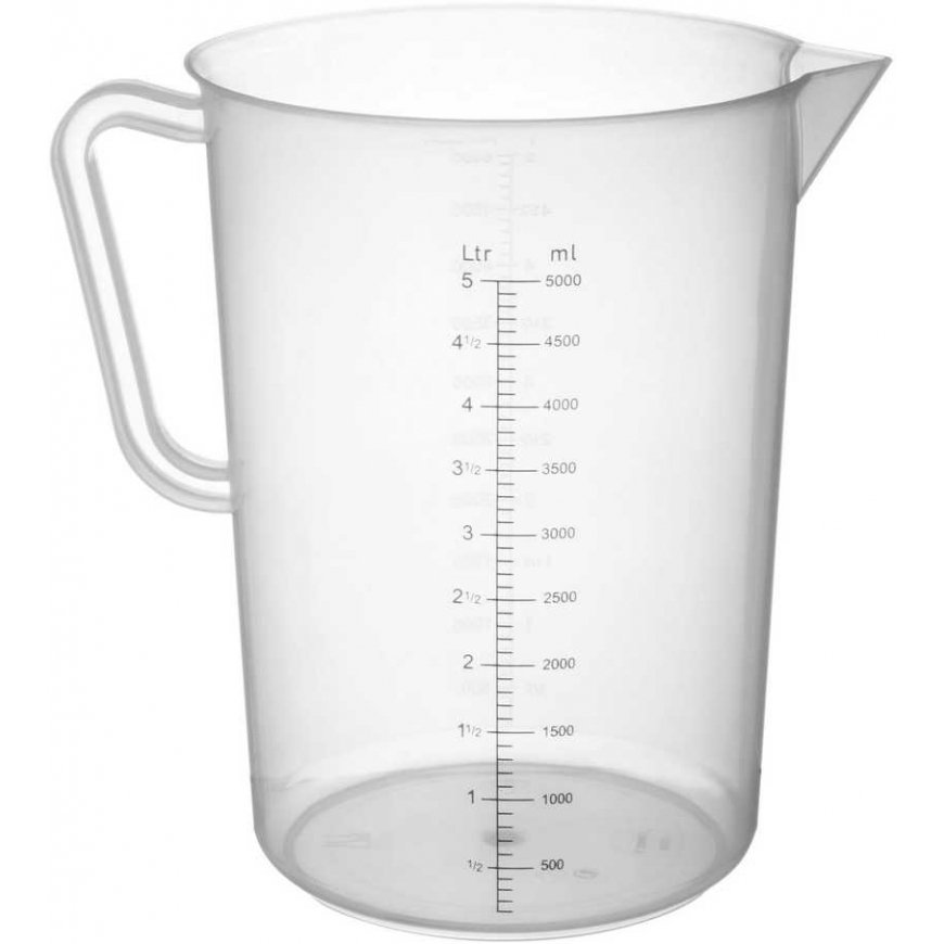 Food measuring cup with graduation, polypropylene, 5 l - Hendi 567500