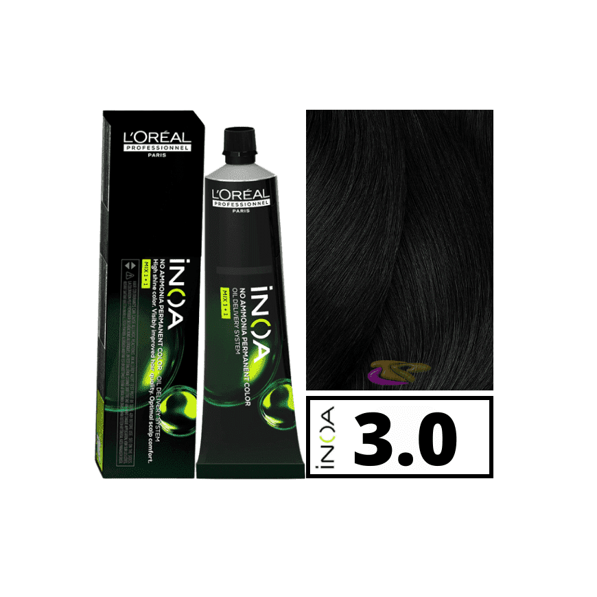 Long-lasting paint L'Oreal Professionnel Paris Inoa Color Nº 3.0 60 g – 2