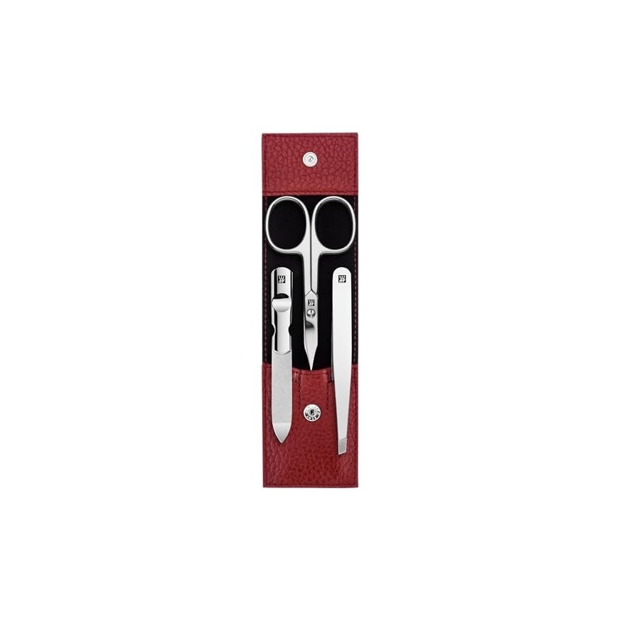 Zwilling Classic Inox Travel Set - Leather Case, 3 Pieces - Red – 2