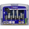 Drill Tivoli Straight slotting cutters set 4 / 6 / 8 / 10 / 12mm, 8mm shank, 5 pcs Drill Tivoli Straight slotting cutters set 4 / 6 / 8 / 10 / 12mm, 8mm shank, 5 pcs