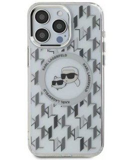 Case Karl Lagerfeld KLHMP16LHMCKMHT iPhone 16 Pro 6.3" transparent IML Monogram Karl&Choupette Head MagSafe