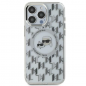 Dėklas Karl Lagerfeld KLHMP16LHMCKMHT iPhone 16 Pro 6.3" permatomas/transparent IML Monogram Karl&Choupette Head MagSafe