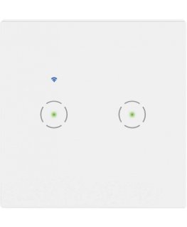 Orno „Tuya Smart Home“ dvigubas „Wi-Fi“ įleidžiamas jungiklis, baltas