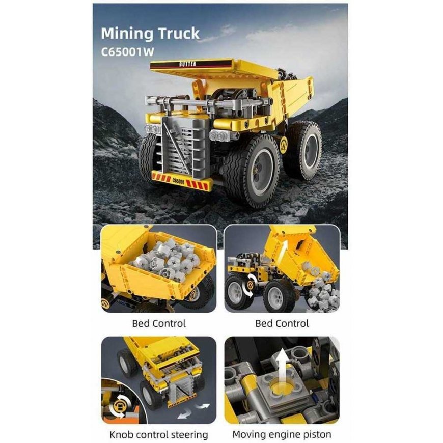 CaDa Truck building blocks tipper Chassis construction heavy duty truck 372 pcs. – 4