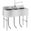 Royal Catering Nerūdijančio plieno maitinimo kriauklė, 3 dubenų baseinas, 100x50cm Royal Catering Nerūdijančio plieno maitinimo kriauklė, 3 dubenų baseinas, 100x50cm
