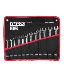 YATO OPEN-END WRENCHES WITH RATCHET AND JOINT, set of 12 pcs.