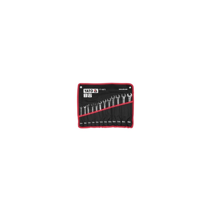 YATO OPEN-END WRENCHES WITH RATCHET AND JOINT, set of 12 pcs.