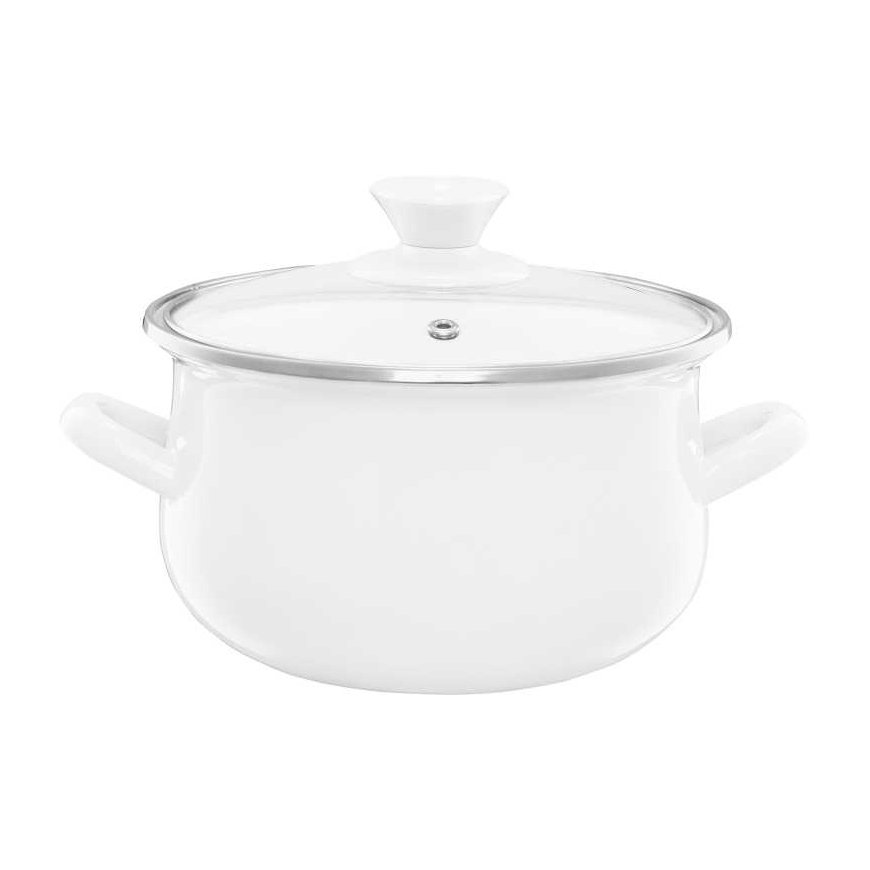 Emalia Olkusz Enamel pot with lid