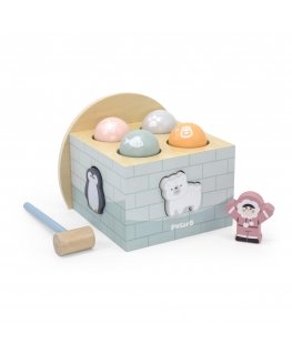 Viga Toys Wooden Igloo with hammer, figures and sorter