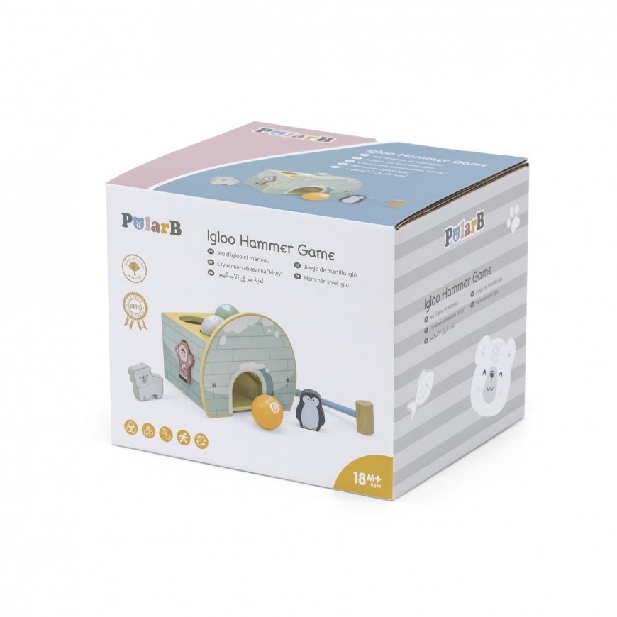 Viga Toys Medinis Iglū su plaktuku, figūrėlėmis ir rūšiuokliu – 4