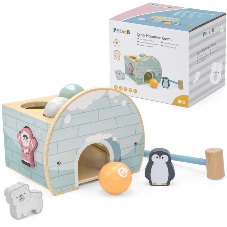 Viga Toys Medinis Iglū su plaktuku, figūrėlėmis ir rūšiuokliu – 5
