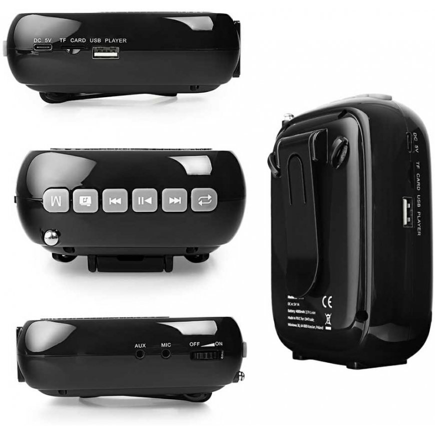 Spacetronik Laidinis balso stiprintuvo mikrofonas SP-VA11 +FM – 2