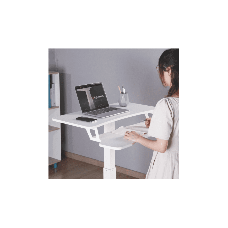 Spacetronik Buddy 03 adjustable table on wheels, white – 2