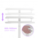 Spacetronik Buddy 03 adjustable table on wheels, white Spacetronik Buddy 03 adjustable table on wheels, white