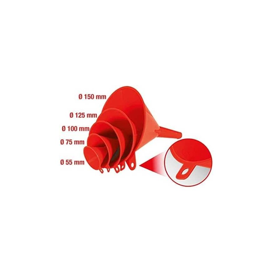5 dalių piltuvėlių rinkinys KS TOOLS Ø55-150mm – 4