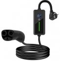 Hismart Elektromobilio nešiojamas įkroviklis TESLA NACS - Schuko (220V), 8-16A, 3.5kW, 1-fazė, 5m