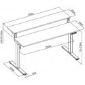 Spacetronik Moris 133WO elektrinis stalas 140x70 Spacetronik Moris 133WO elektrinis stalas 140x70