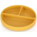 Petite&Mars Take&Match - silicone plate with compartments and suction cup | Intense ocher