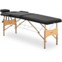 Physa Wide foldable massage bed table with wooden frame VANNES Black - black Physa Wide foldable massage bed table with wooden frame VANNES Black - black
