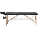 Physa Wide foldable massage bed table with wooden frame VANNES Black - black Physa Wide foldable massage bed table with wooden frame VANNES Black - black