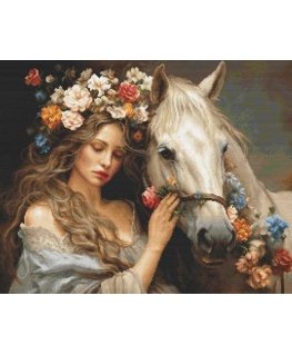 luca S Counted cross stitch kit "Flower Fairy" 27.5 x 22 cm SG620