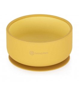 Petite&Mars Take&Match - two-color bowl with suction cup, 450 ml | Intense ocher