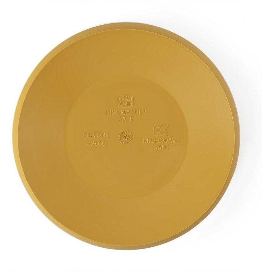 Petite&Mars Take&Match - two-color bowl with suction cup, 450 ml | Intense ocher – 3