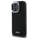 Dėklas DKNY DKHMP16LPSCMCLK iPhone 16 Pro 6.3" juoda/juodas hardcase Plain Sidabrinis Logo MagSafe