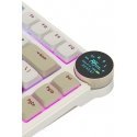 Royal Kludge RK N80 RGB Rosy Clouds belaidė klaviatūra |75%, Hot-swap, Raudona switches, US