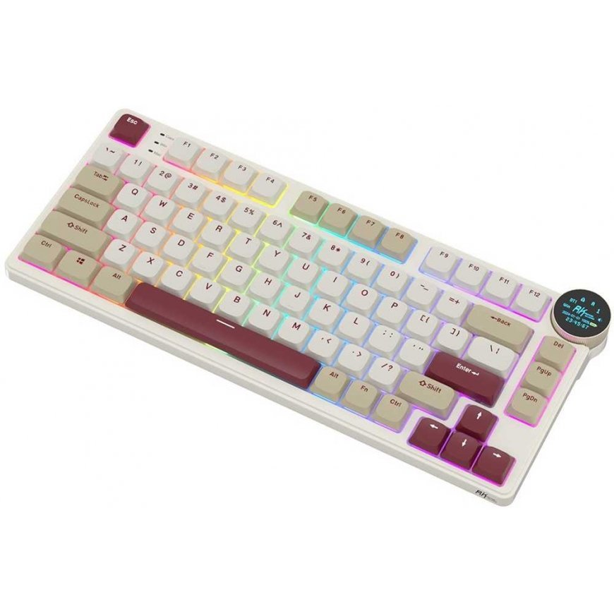 Royal Kludge RK N80 RGB Rosy Clouds wireless keyboard |75%, Hot-swap, Red switches, US – 4