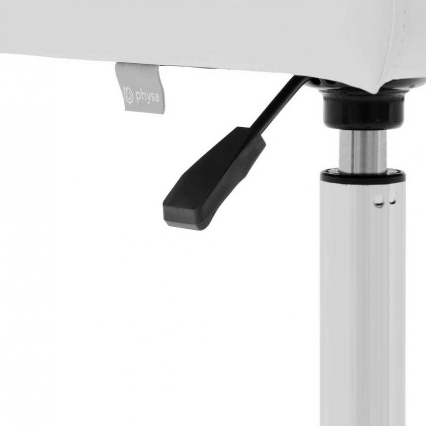 Physa Cosmetic chair with backrest on wheels up to 150 kg ILANZ white – 3