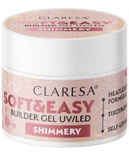 CLARESA Żel budujący do paznokci Soft&Easy Builder Shimmery 45 g