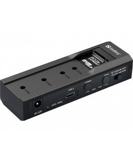 Sandberg 136-49 tallennusaseman telakointiasema USB 3.2 Gen 2 (3.1 Gen 2) Type-C musta