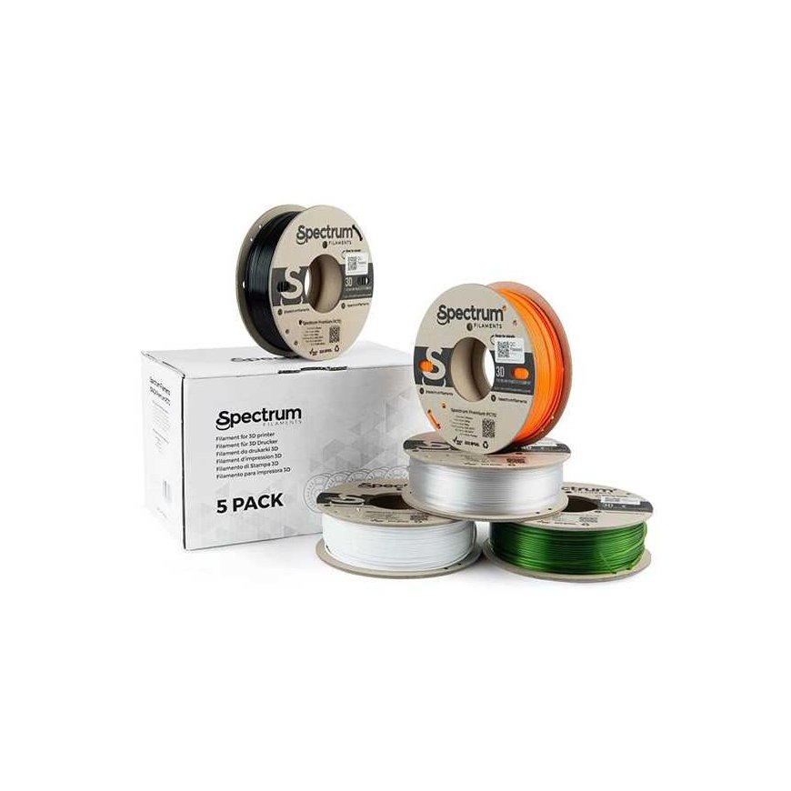 Plastikų rinkinys Spectrum PCTG Premium - 1.75mm - 1.25kg - 5 spalvos – 5