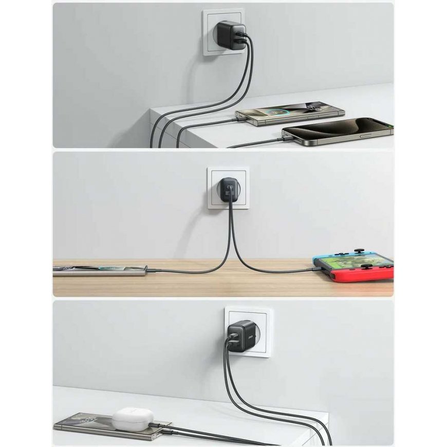 Įkroviklis Joyroom JR-TCF13 USB-C/USB-A 25W juodas – 4