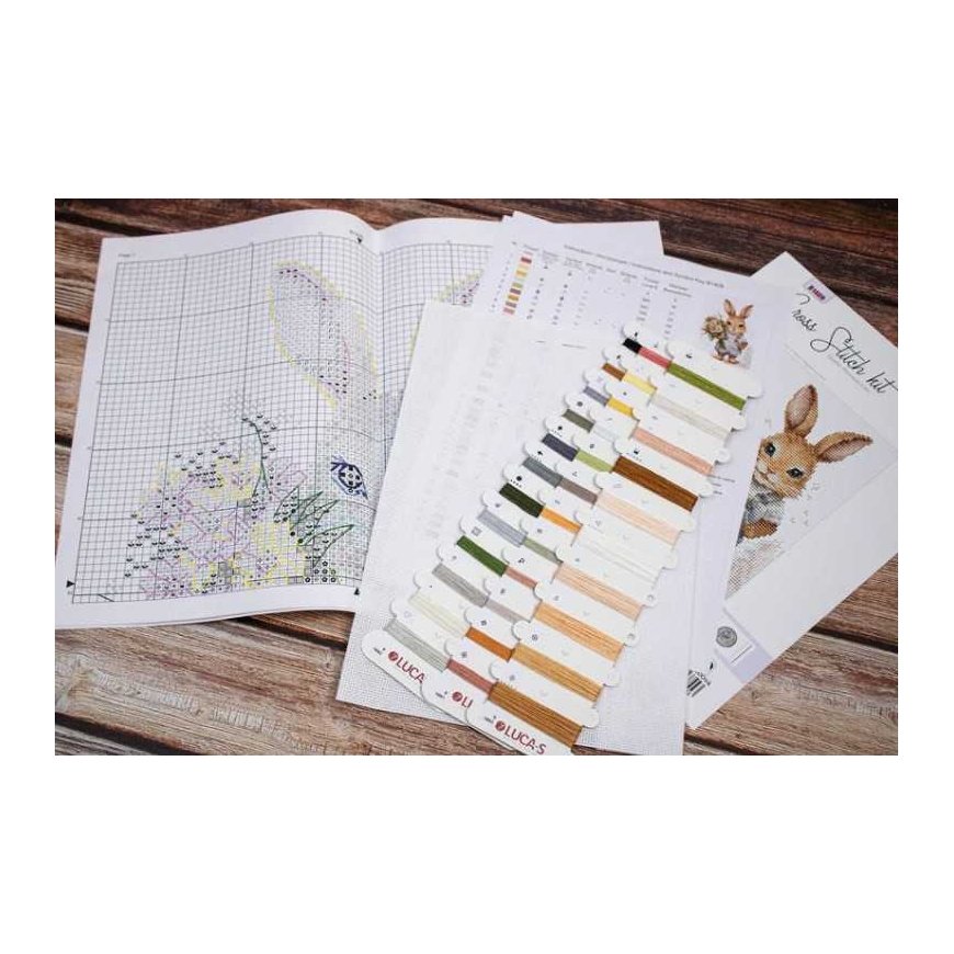 luca S Counted cross stitch kit "Hare's surprise" 10x14cm SB1409 – 4