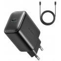 Įkroviklis Joyroom JR-TCF23 USB-C 25W + USB-C to USB-C cable 1.0m juodas Įkroviklis Joyroom JR-TCF23 USB-C 25W + USB-C to USB-C cable 1.0m juodas