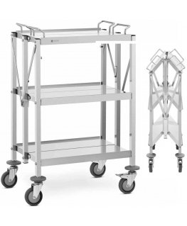 Royal Catering Cart załany kelnerski cateringowy stainless steel 3 półki do 90kg