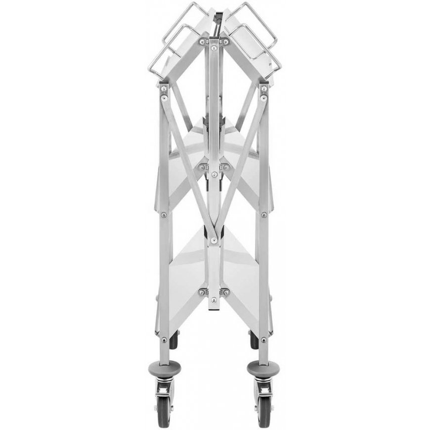 Royal Catering Vežimėlis składany kelnerski cateringowy nerūdijantis plienas 3 półki do 90kg – 5