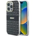 Case DKNY DKHMP16XHRHSEK iPhone 16 Pro Max 6.9" black/black hardcase Repeat Texture Pattern With Stripe