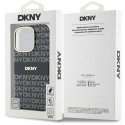 Case DKNY DKHMP16XHRHSEK iPhone 16 Pro Max 6.9" black/black hardcase Repeat Texture Pattern With Stripe