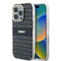 Case DKNY DKHMP16XHRHSEK iPhone 16 Pro Max 6.9" black/black hardcase Repeat Texture Pattern With Stripe