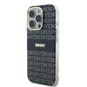 Case DKNY DKHMP16XHRHSEK iPhone 16 Pro Max 6.9" black/black hardcase Repeat Texture Pattern With Stripe