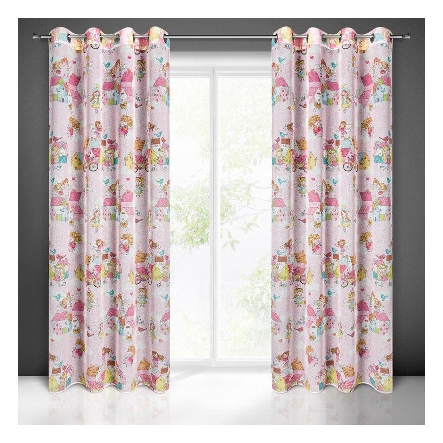 Eurofirany Užuolaidos POLLY / Rožinis 140X250 TRANS