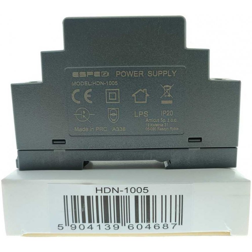 ĮKROVIKLIS IMPULSOWY NA SZYNĘ DIN ESPE HDN-1005 5V/10W/2A – 2