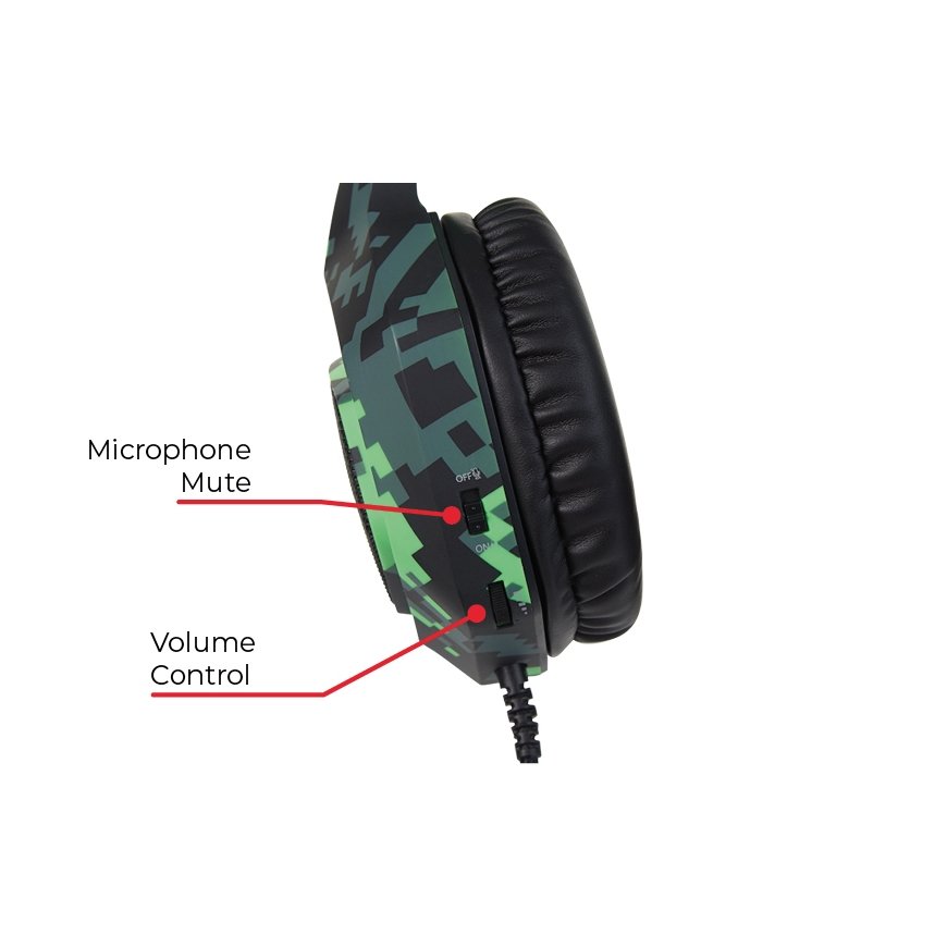 SureFire Skirmish Гарнитура Проводная Оголовье Игровой USB тип-A Черный, Камуфляж, Зеленый – 2
