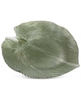 Eurofirany TERRA COLLECTION MONTENEGRO Leaf-shaped plate, 38 X 34 X 4 cm, color: green